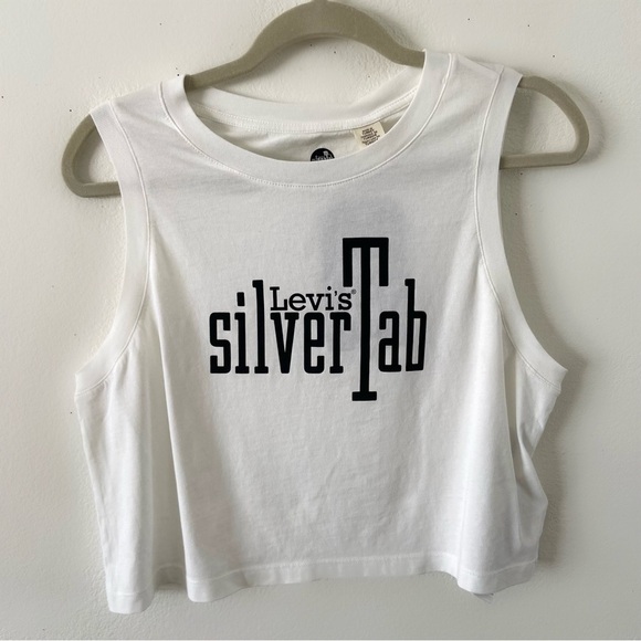 Vintage Tops - Vintage Levis silver tab muscle tank top white deadstock new with tags NWT M